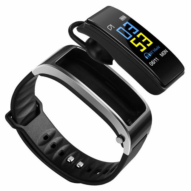 Bluetooth Headset Smart Bracelet 2 in 1 watch with earbuds